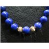Image 2 : Lapis Bead Necklace w/ Accents, 32"L
