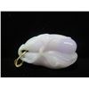 Image 2 : White Carved Jade Pendant 2"L