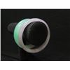 Image 2 : Qty 2 Jade Bangle Bracelets: Green & Rose Colored Approx. 3" Diameter