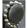 Image 1 : Black Pearl Bracelet Stamped 'Silver Top CSV Bottom Patent' 7.5"L