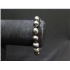 Image 2 : Black Pearl Bracelet Stamped 'Silver Top CSV Bottom Patent' 7.5"L
