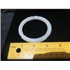 Image 8 : White Jade Bangle Bracelet w/ Carved Design 3" Diameter