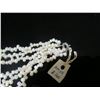 Image 8 : Pearl Bead 3 Strand Necklace w/ Wood & Design Pendant AM56  16"L