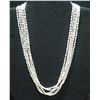 Image 1 : K.C. 14K Gold & Bead Clasp 685  Long 6 Strand Freshwater Pearl Necklace 32"L