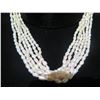 Image 8 : K.C. 14K Gold & Bead Clasp 685  Long 6 Strand Freshwater Pearl Necklace 32"L