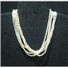 Image 1 : Long 6 Strand Freshwater Pearl Necklace w/ Metal Clasp 24"L