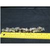 Image 8 : Metal & Faceted Stone Cluster Bracelet 8.5"L