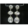 Image 2 : Qty 2 Pair Richard Kerr Metal & Faceted Stone Drop Dangle Earrings 2.5-3"L
