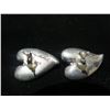 Image 8 : Qty 2 Pair Earrings: Sterling 925 Phillip Rickard Anthurium & Metal w/ Stone Bow-Ties