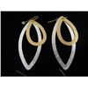 Image 2 : Qty 2 Pair Metal Double Teardrop Hook Pierced Earrings 2"D
