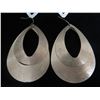 Image 3 : Qty 2 Pair Metal Double Teardrop Hook Pierced Earrings 2"D