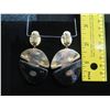 Image 8 : Alexis Bittar Metal w/ Faceted Stone & Pearl Dangle Clip-On Earrings 2.75"L