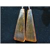 Image 2 : Qty 2 Pair Stone Bead Earrings: Pierced Hook Dangle 3"L & Stud 0.75"L