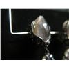Image 2 : Alexis Bittar Metal w/ Faceted Stone & Teardrop Dangle Clip-On Earrings 2.5"L