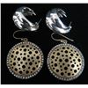 Image 1 : Qty 2 Pair Earrings: Metal Pierced Hoops & Round Hook Dangle 2"D