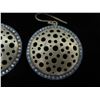 Image 2 : Qty 2 Pair Earrings: Metal Pierced Hoops & Round Hook Dangle 2"D