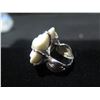 Image 2 : Glazed White Flower Ring, Stamped 604519 053, Approx. 1" Diameter