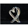 Image 2 : Tiffany & Co. Paloma Picasso Sterling 925 Heart Breast Cancer Pin 1"W