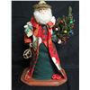 Image 1 : Santa in Straw Hat Carrying Tree & Presents Signed Joan Blankenfeld 2010 Hawaii 18"H