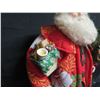 Image 3 : Santa in Straw Hat Carrying Tree & Presents Signed Joan Blankenfeld 2010 Hawaii 18"H