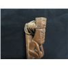 Image 8 : Small Wooden Carved Club, Antique Paintbrush & Cannibal Fork 14"L
