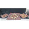 Image 1 : Qty 3 Unused Zippered Natural Jute Pillow Covers w/ Ethnic Pattern 29"x29" & 18"x18"