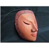 Image 8 : Qty 3 Painted Tribal Wooden Masks, Wall Hangings (Connected by Fishing Thread)
