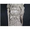 Image 8 : Qty 2 Tall Carved Wooden Lamps: Figure Holding Scepter & Figure w/ Raised Arm, Approx. 45"H