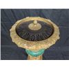 Image 2 : Pair of Tall, Large Ornate Objet d'Art w/ Green Overlay & Gilded Ornamentation