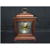 Image 2 : Wooden Howard Miller Table Clock w/ Glass Door & Wind-Up Key 10"x7"x13"H