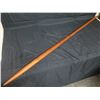 Image 2 : Wooden O'o Stick w/ Inscription 'The Honolulu Advertiser Groundbreaking Ceremony 2002' 68"L