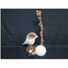 Image 2 : Natural Seashell on Base, Slow Glow Lamp & Tall Carved Tree Branch w/ Monkeys 25"H