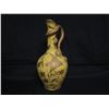 Image 2 : Yellow Ewer w/ Raised Bird  12"H (handle was broken and glued back on)