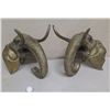 Image 1 : Qty 2 Large Wall-Hanging Brass Elephants (from Zanzibar Nightclub) 14"x16"H