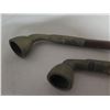 Image 2 : Qty 2 Collectible Opium Pipes: Metal & Bamboo 24" - 26"L