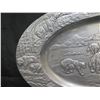 Image 2 : Oval Arthur Court 1989 Metal Bear Motif Platter 24"L