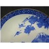 Image 2 : Round Blue & White Asian Plate 18" Dia.