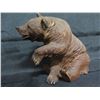 Image 8 : Qty 3 Carved Wooden Bear Figurines Sitting, Approx. 4"L x 5"H (paw fell off of one)