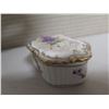 Image 8 : Qty 4 Trinket Boxes:  Limoges, Japan & 2 Round Blue Floral w/ Lids