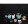 Image 2 : Multiple Vases, Trinket Box, Creamers, Glass Ashtray, Blown Bowls, etc