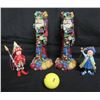 Image 1 : Qty 2 Innovation Santa Candle Holders 9"H, PB Elf & Child w/ Star Ornaments 3-4"H-