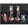 Image 2 : Qty 2 Innovation Santa Candle Holders 9"H, PB Elf & Child w/ Star Ornaments 3-4"H-