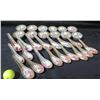 Image 1 : Qty 12 Condiment Bowls 719/10 & 18 Soup Spoons 719/18 w/ Famille Rose Design