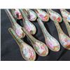 Image 8 : Qty 12 Condiment Bowls 719/10 & 18 Soup Spoons 719/18 w/ Famille Rose Design