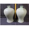 Image 8 : Qty 2 Light Green Glazed Ceramic Vases 14"H