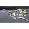 Image 1 : Qty 8 Vintage Metal/iron Accent Pieces: Door Lock & Key, Bird Door Knockers, etc