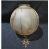 Image 1 : Round Frosted Glass Ceiling Piece w/ Bird Motif 10"H (No Mounting Hardware)