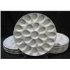 Image 1 : Qty Approx. 10 Round Porcelain Egg Platter 13" Dia