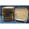 Image 1 : Qty Approx. 20 Wood Square Plates 8" x 8"