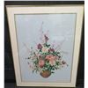 Image 1 : Framed Needlepoint Floral Art 25"x32"